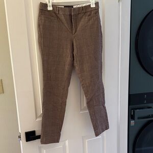 Banana Republic Factory Brown Plaid Trousers